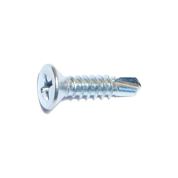 Midwest Fastener Self-Drilling Screw, #8 x 3/4 in, Zinc Plated Steel Flat Head Phillips Drive, 100 PK 09132 - main